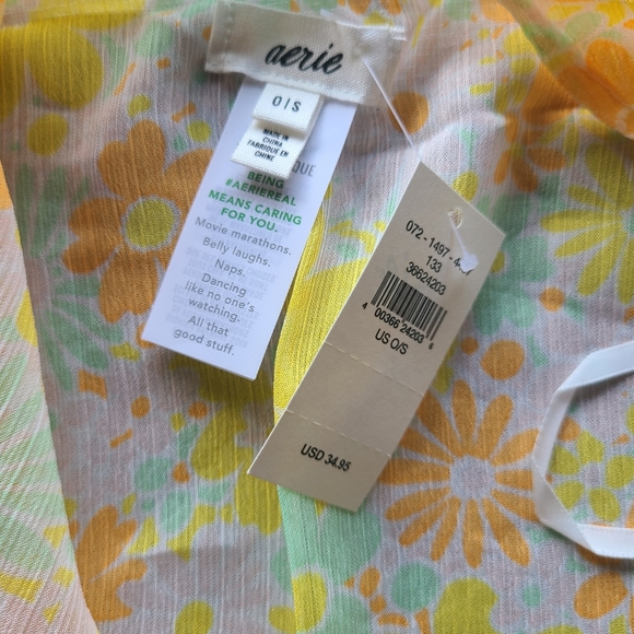 Aerie Floral Swim Coverup - Yellow and Orange - Picture 3 of 5